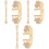 3Pièces Bracelet Montre Ajustable Trèfle Style Élégant 2