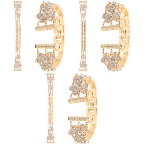 3Pièces Bracelet Montre Ajustable Trèfle Style Élégant 1