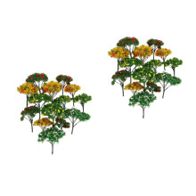 2Ensembles Petits Arbres Artificiels Plastiques Pour Maquettes