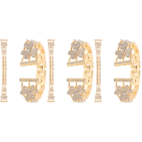 3Pièces Bracelet Montre Ajustable Trèfle Style Élégant 2