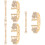 3Pièces Bracelet Montre Ajustable Trèfle Style Élégant 6