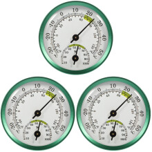 3Pcs Accurate Hanging Hygrometer Durable Green Thermometer for Sauna