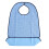 2Pcs Waterproof Clothing Protector Bib for Adults Sky-Blue Easy Clean 2