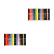 Marqueurs Double Tête Plastique Pour Dessin Couleurs Variées