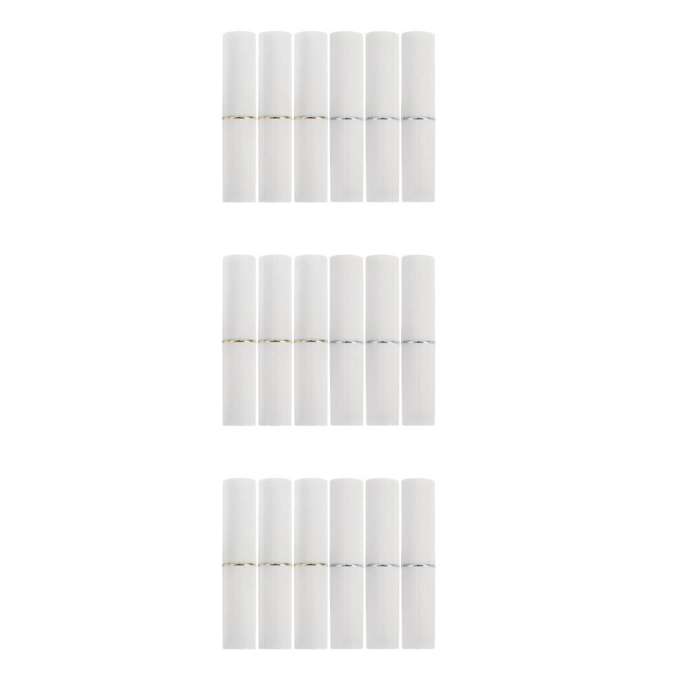 Vaguelly 18Pcs Assorted Color Plastic Lip Balm Bottles Reusable Lipstick Tubes