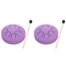 2Ensembles Instruments Percussion Acier Violet Pour Adultes Créatifs