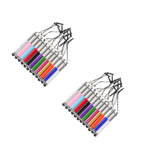 24Pcs Phone Capacitive Pens Assorted Color Smooth Tip Premium Alloy