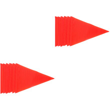 12Stk PVC Fahrradwarnflagge Rot Reißfest Reflektierend Für Radfahrer