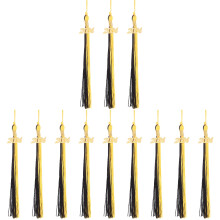 12Pcs Khaki Graduation Tassels Polyester Hanging Decorations for Caps