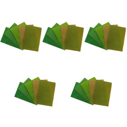 25Pcs Sturdy DIY Artificial Turf Lawn Mat for Sand Table Scene