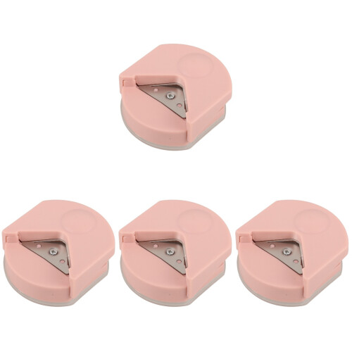 4Pcs Handicrafts Corner Rounder Pink Paper Trimming Tool Sharp Design