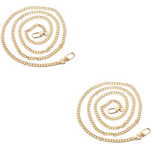 2Pcs Wear-Resistant Golden Handbag Chain with Buckles for Bag Repair