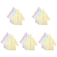 15Pcs Portable Kids Raincoat Eva Waterproof Hooded Button Fastening