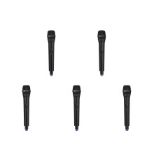 5Pcs Compact Black Plastic Microphones for Kids Karaoke and Costume