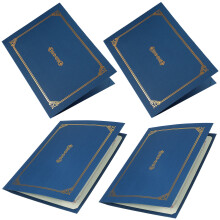 12Pcs Blue College Diploma Covers A4 Certificate and Document Holders