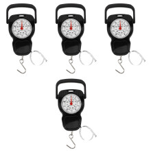 4Pcs Portable Mini Spring Scale Steel Plastic Hanging Luggage Scales