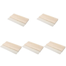 5Pcs Compact Wooden Screen Printing Squeegee Rubber Ink