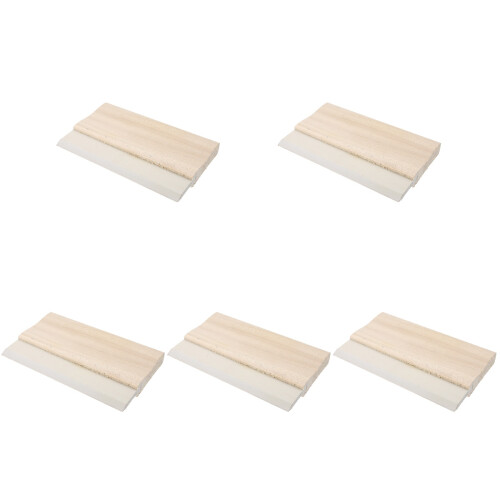 5Pcs Compact Wooden Screen Printing Squeegee Rubber Ink
