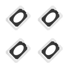 4Pcs Metal Speaker Desk Stands White Stable Holders for Office Gaming