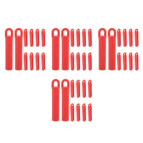 40Pcs Red Rubber Pool Cue Rack Durable Billiard Stick Organizer Hanger