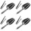 4Ensembles Pelles Pinces Cuisine Acier Silicone Couleur Argent 6