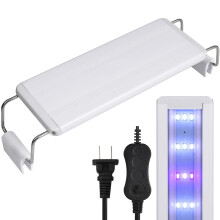 2Stk Aquarium LED-Leuchte Weiß, Slim, Mit Flexiblen Haltern