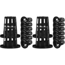 100Pcs Plastic Net Cups for Hydroponics Planting Black Garden Pots
