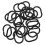 40Pcs Shower Curtain Hooks Black ABS Plastic Hanging Rings 2