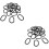 40Pcs Shower Curtain Hooks Black ABS Plastic Hanging Rings 7