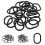 40Pcs Shower Curtain Hooks Black ABS Plastic Hanging Rings 10