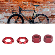 2 pezzi di dado del mozzo in alluminio M10xP1.0 rosso per ruota fissa