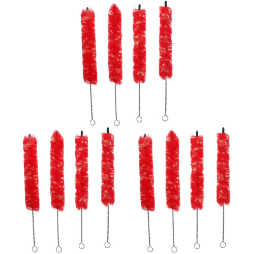 12Pcs Red Plush Clarinet Brush Handy Cleaning Tool Accessory 1