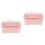 2Pcs Pink Cutlery Draining Box Kitchen Tableware Organizer with Cover 4