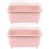 2Pcs Pink Cutlery Draining Box Kitchen Tableware Organizer with Cover 5