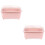 2Pcs Pink Cutlery Draining Box Kitchen Tableware Organizer with Cover 6