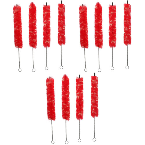 12Pcs Red Plush Clarinet Brush Handy Cleaning Tool Accessory 2