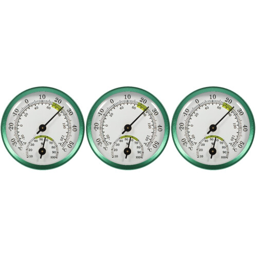 3Pcs Accurate Hanging Hygrometer Durable Green Thermometer for Sauna 2