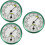 3Pcs Accurate Hanging Hygrometer Durable Green Thermometer for Sauna 6