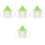 4Pcs Baby Drinking Cups Green Multi-Function Sippy Cups with Handles 2