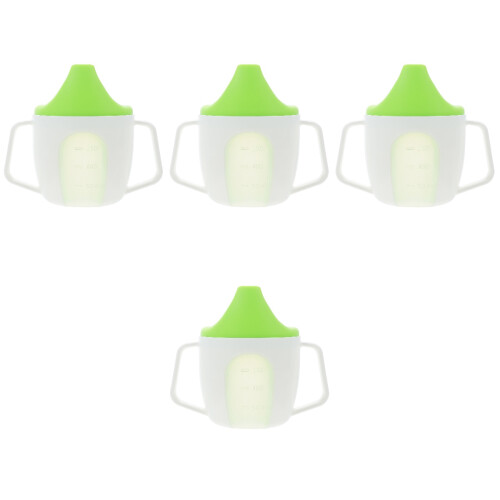 4Pcs Baby Drinking Cups Green Multi-Function Sippy Cups with Handles 1