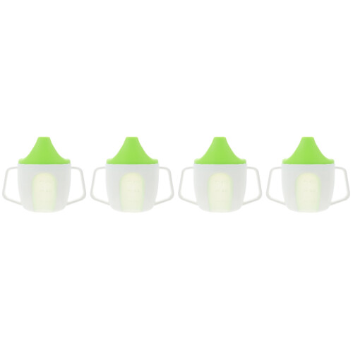 4Pcs Baby Drinking Cups Green Multi-Function Sippy Cups with Handles 2