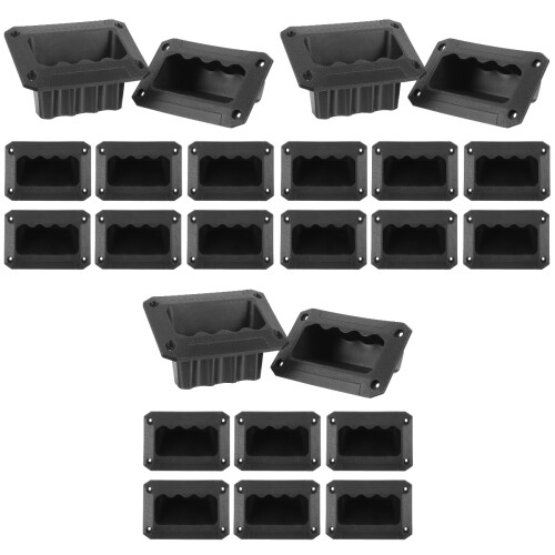 24Pcs Black Plastic Handle Straps for Speaker Cases and Amplifier 1