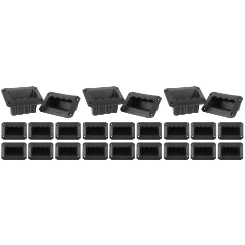24Pcs Black Plastic Handle Straps for Speaker Cases and Amplifier 2