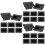 24Pcs Black Plastic Handle Straps for Speaker Cases and Amplifier 5