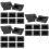 24Pcs Black Plastic Handle Straps for Speaker Cases and Amplifier 6