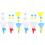 4Sets Plastic Launch Catch Ball Game Assorted Colors Kids Play Toy 2