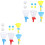 4Sets Plastic Launch Catch Ball Game Assorted Colors Kids Play Toy 3