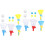 4Sets Plastic Launch Catch Ball Game Assorted Colors Kids Play Toy 4
