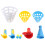 4Sets Plastic Launch Catch Ball Game Assorted Colors Kids Play Toy 11