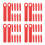 40Pcs Red Rubber Pool Cue Rack Durable Billiard Stick Organizer Hanger 5